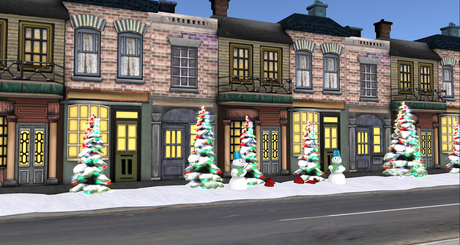 Second Life Marketplace - Xmas Street Backdrop (Boxed)